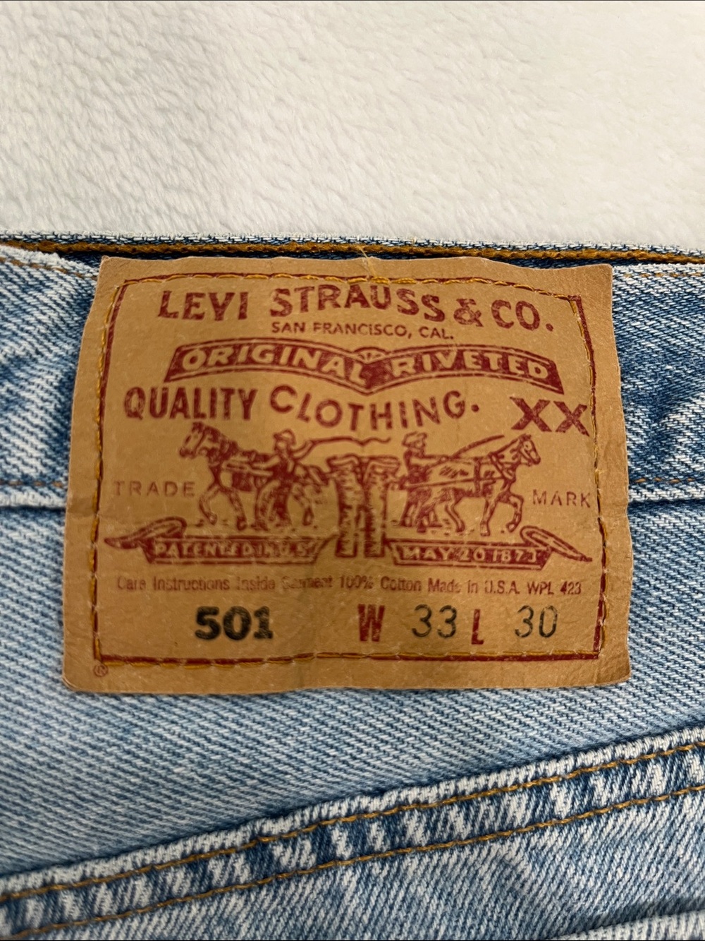Levi's 501 Men’s Light Blue Straight Jeans